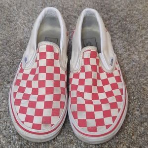 checkered red vans